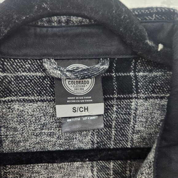 NWOT Colorado Clothing Plaid Button-Down Shirt - Small - Gray/Black - Picture 6 of 8